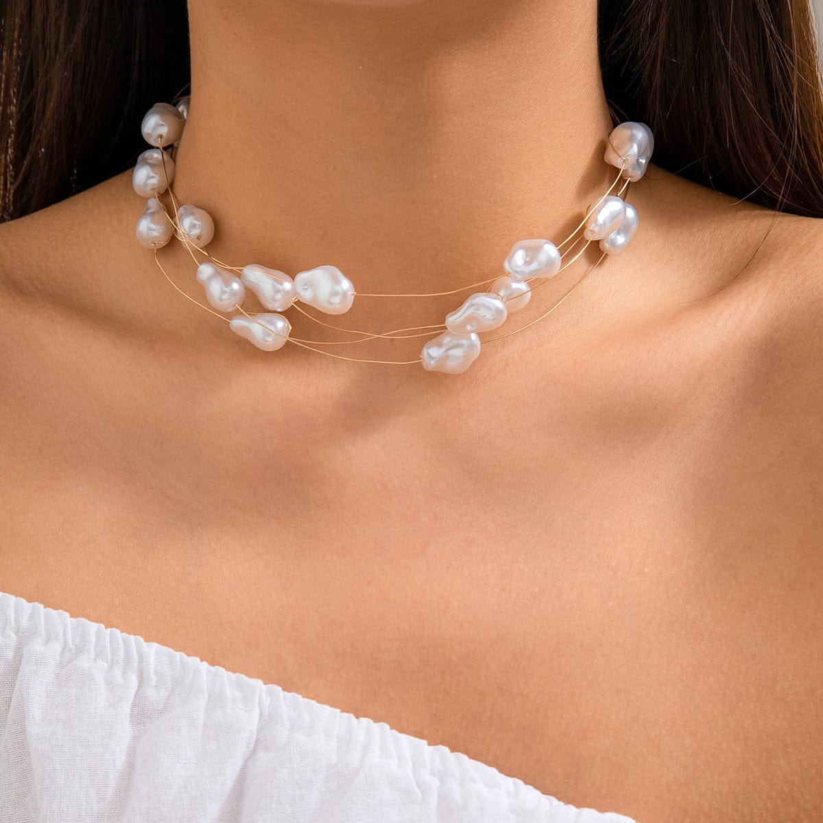 Baroque Pearl Necklace - ArtGalleryZen