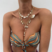 Thumbnail for Beach Style 2pcs Conch Shell Starfish Pearl Tassel Y Necklace Set - ArtGalleryZen