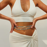 Thumbnail for Beach Style 3pcs Starfish Turtle Seed Beaded Waist Chain Set - ArtGalleryZen