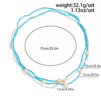 Thumbnail for Beach Style 3pcs Starfish Turtle Seed Beaded Waist Chain Set - ArtGalleryZen