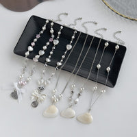 Thumbnail for Beach Style 5pcs Natural Shell Bowknot Heart Pendant Pearl Chain Necklace Set - ArtGalleryZen