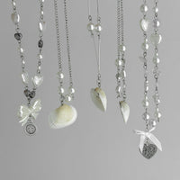 Thumbnail for Beach Style 5pcs Natural Shell Bowknot Heart Pendant Pearl Chain Necklace Set - ArtGalleryZen