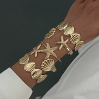 Thumbnail for Beach Style 5pcs Shell Starfish Bangle Bracelet Set - ArtGalleryZen