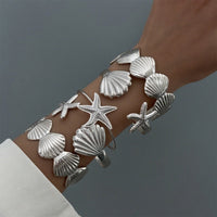 Thumbnail for Beach Style 5pcs Shell Starfish Bangle Bracelet Set - ArtGalleryZen