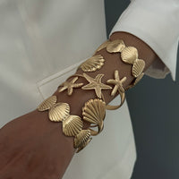 Thumbnail for Beach Style 5pcs Shell Starfish Bangle Bracelet Set - ArtGalleryZen
