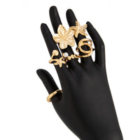 Thumbnail for Beach Style 6pcs Flower Starfish Shell Pearl Ring Set - ArtGalleryZen