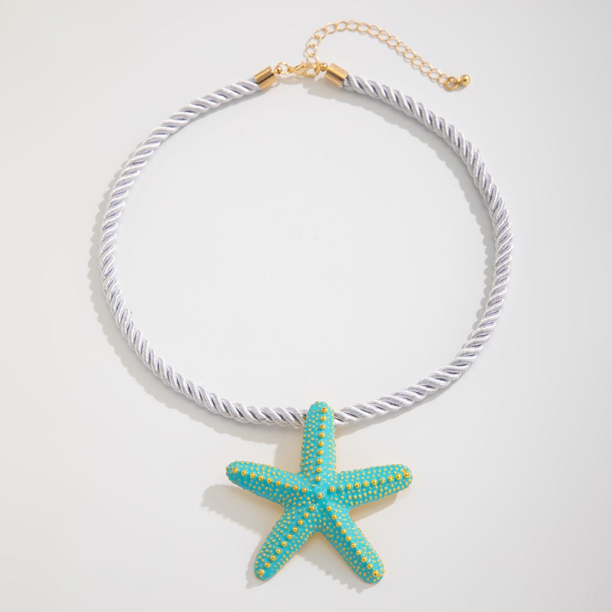 Beach Style Enamel Starfish Pendant Necklace - ArtGalleryZen