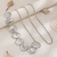 Thumbnail for Beach Style Gold Silver Plated Shell Waist Chain - ArtGalleryZen