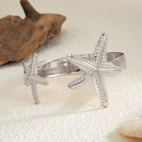 Thumbnail for Beach Style Textured Starfish Bangle Bracelet - ArtGalleryZen