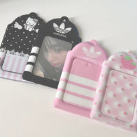 Thumbnail for Black and White Sport Style Kpop Idol Keychain Photocard Holder - ArtGalleryZen