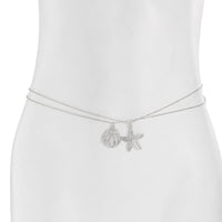 Thumbnail for Bohemia 2pcs Gold Silver Tone Shell Starfish Charm Belly Chain Set - ArtGalleryZen
