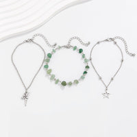 Thumbnail for Bohemia 3 Pieces Elf Star Charm Turquoise Anklet Set - ArtGalleryZen