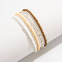 Thumbnail for Bohemia 4Pcs Crystal Beaded Stackable Anklet Set - ArtGalleryZen