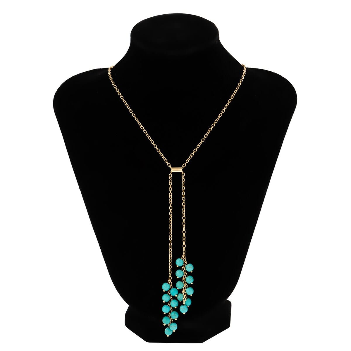 Bohemia Adjustable Turquoise Tassel Y Necklace - ArtGalleryZen
