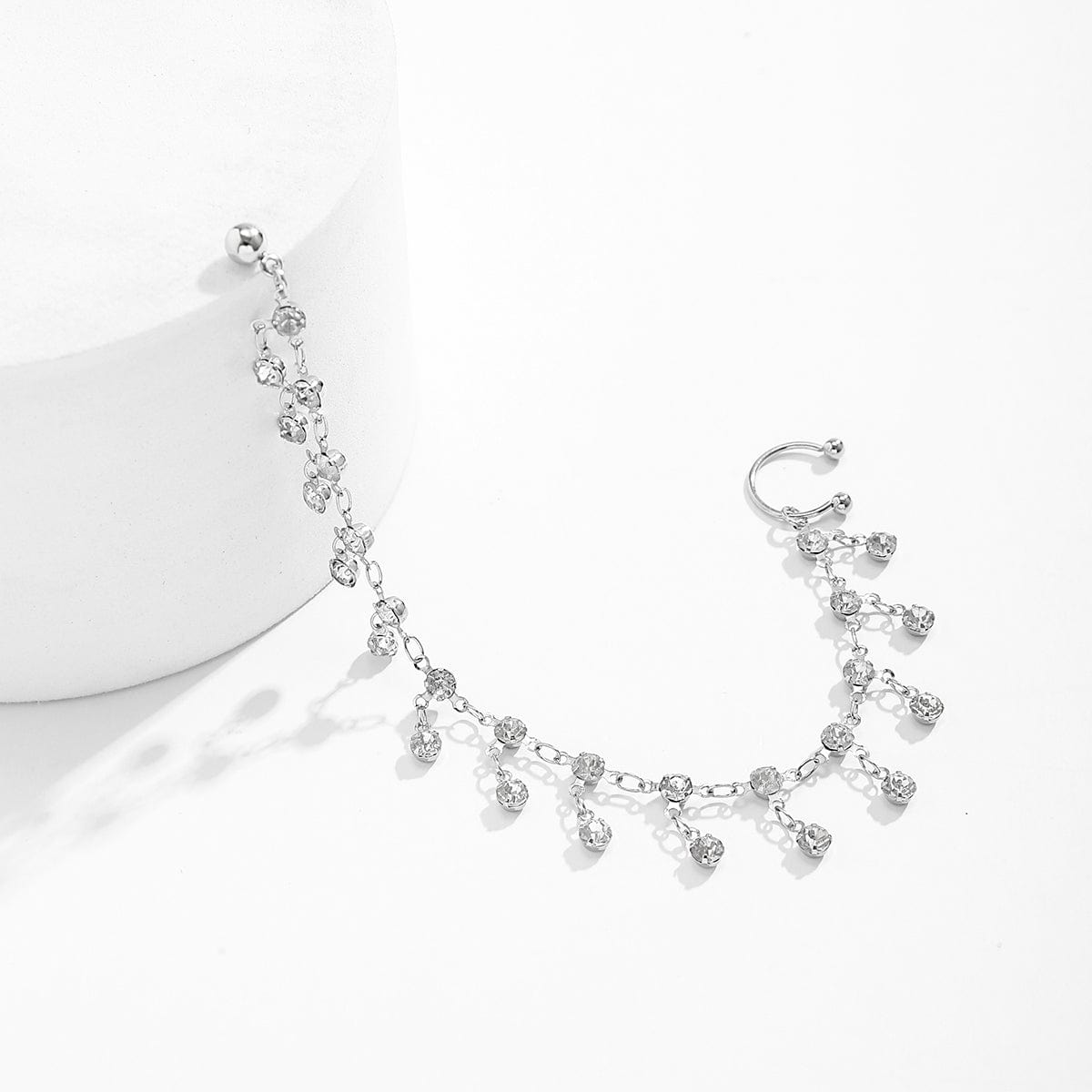 Bohemia Crystal Tassel Nose To Ear Chain - ArtGalleryZen