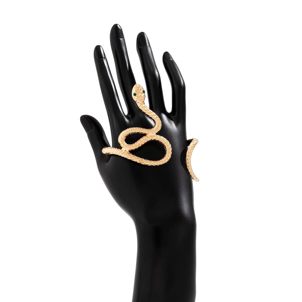 Bohemia CZ Inlaid Snake Palm Cuff Bracelet - ArtGalleryZen