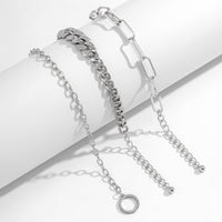 Thumbnail for Bohemia CZ Inlaid Toggle Clasp Cable Curb Chain Stackable Anklet Set - ArtGalleryZen