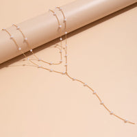 Thumbnail for Bohemia Layered Pearl Chain Y Necklace Set - ArtGalleryZen
