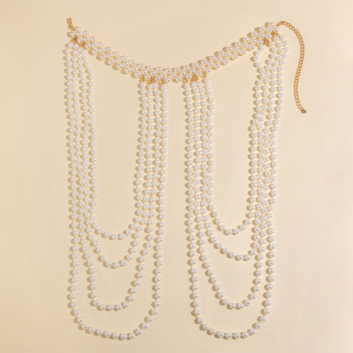 Bohemia Layered Pearl Chain Shoulder Necklace - ArtGalleryZen