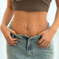 Thumbnail for Bohemia Layered Pearl Sequin Saturn Belly Chain Set - ArtGalleryZen