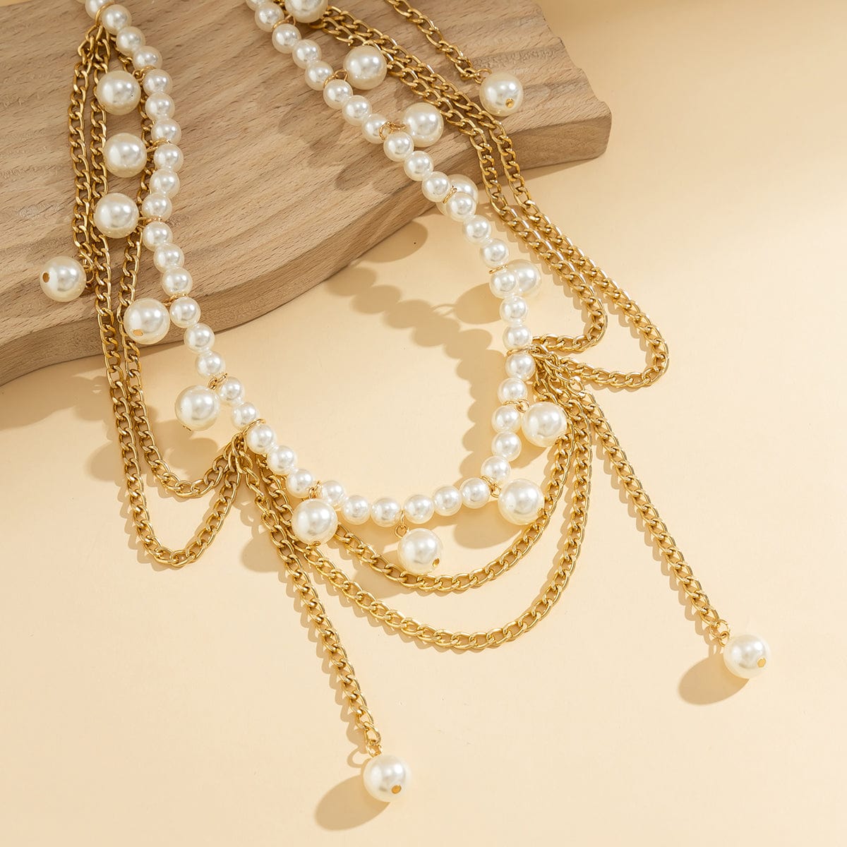 Bohemia Layered Pearl Tassel Curb Waist Chain - ArtGalleryZen