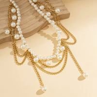Thumbnail for Bohemia Layered Pearl Tassel Curb Waist Chain - ArtGalleryZen