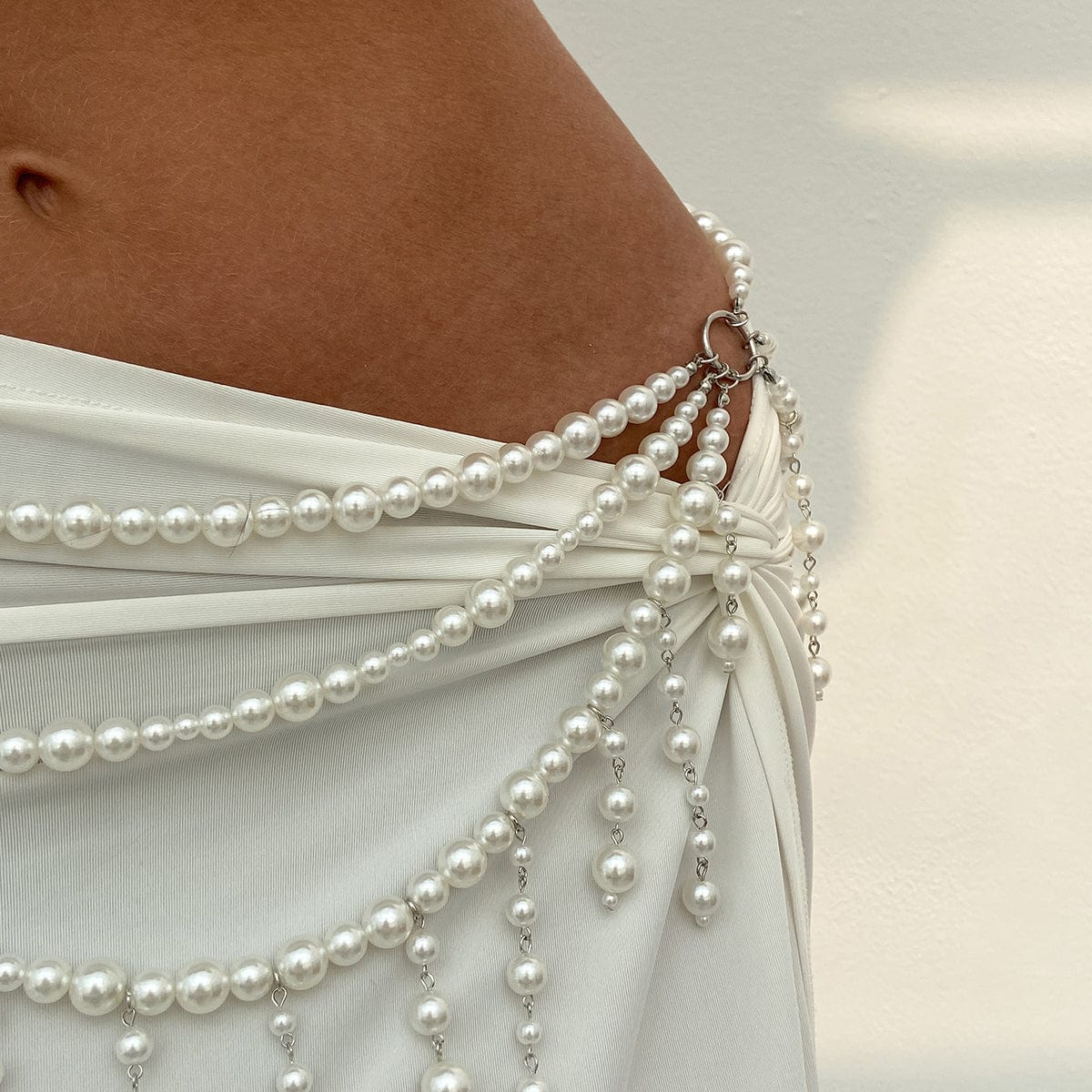 Bohemia Layered Pearl Tassel Waist Chain - ArtGalleryZen