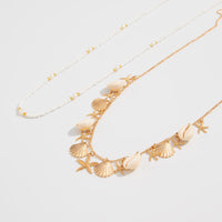 Thumbnail for Bohemia Layered Shell Starfish Charm Seed Beaded Belly Chain Set - ArtGalleryZen