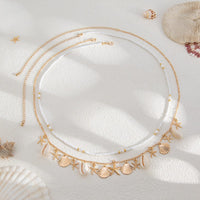 Thumbnail for Bohemia Layered Shell Starfish Charm Seed Beaded Belly Chain Set - ArtGalleryZen