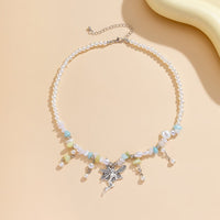 Thumbnail for Bohemia Little Fairy Pendant Pearl Chain Tassel Necklace - ArtGalleryZen