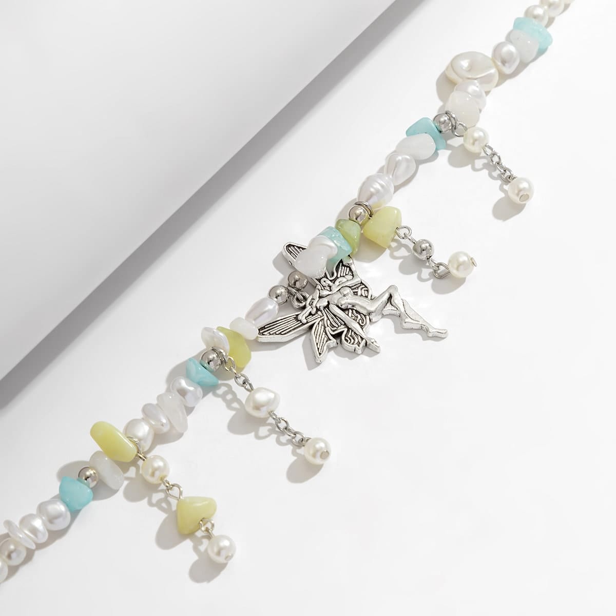 Bohemia Little Fairy Pendant Pearl Chain Tassel Necklace - ArtGalleryZen