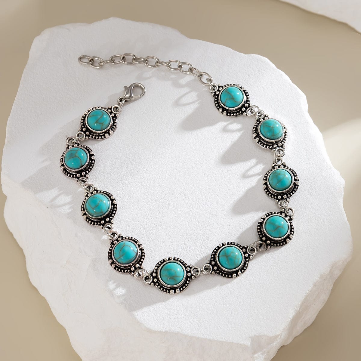 Bohemia Natural Turquoise Anklet - ArtGalleryZen