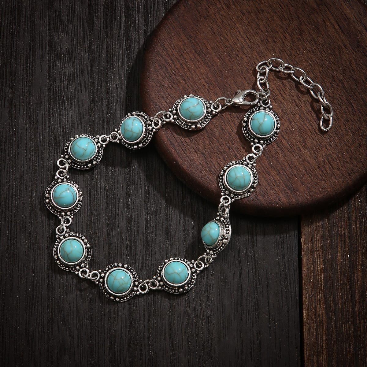 Bohemia Natural Turquoise Anklet - ArtGalleryZen