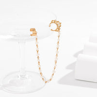 Thumbnail for Bohemia No Piercing Nose To Ear Pearl Chain - ArtGalleryZen