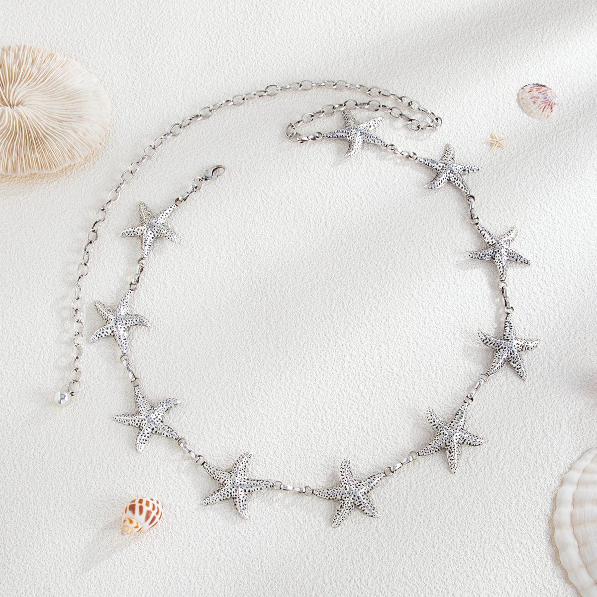 Bohemia Silver Plated Starfish Waist Chain - ArtGalleryZen