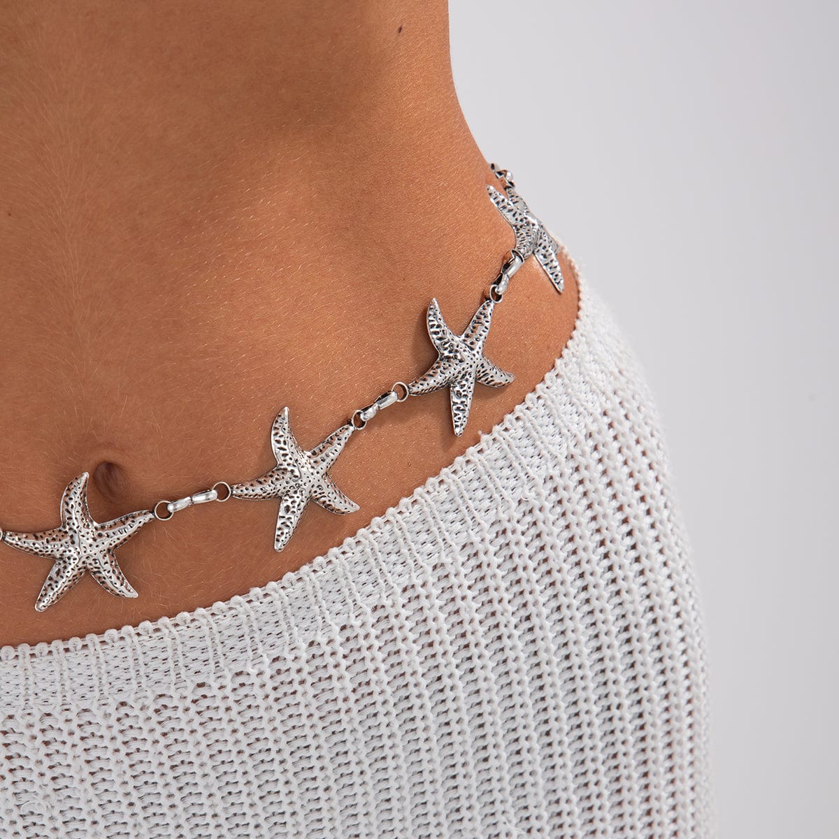 Bohemia Silver Plated Starfish Waist Chain - ArtGalleryZen
