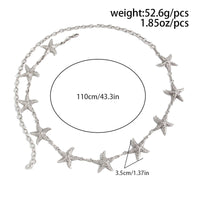 Thumbnail for Bohemia Silver Plated Starfish Waist Chain - ArtGalleryZen