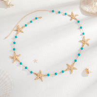 Thumbnail for Bohemia Textured Starfish Turquoise Waist Chain - ArtGalleryZen