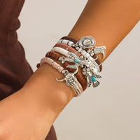 Thumbnail for Bohemian 6pcs Cactus Cowboy Hat Charm Polymer Clay Beaded Bracelet Set - ArtGalleryZen