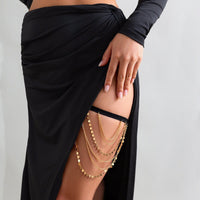 Thumbnail for Bohemian Layered Heart Sequins Elastic Thigh Leg Chain - ArtGalleryZen