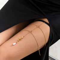 Thumbnail for Bohemian Layered Snake Pearl Charm Elastic Thigh Leg Chain - ArtGalleryZen