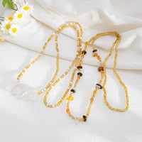 Thumbnail for Boho 2pcs Turquoise Crystal Seed Beaded Belly Chain Set - ArtGalleryZen