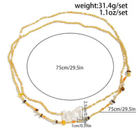 Thumbnail for Boho 2pcs Turquoise Crystal Seed Beaded Belly Chain Set - ArtGalleryZen