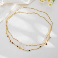 Thumbnail for Boho 2pcs Turquoise Crystal Seed Beaded Belly Chain Set - ArtGalleryZen