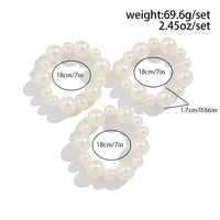 Thumbnail for Boho 3pcs Chunky Pearl Chain Stackable Bracelet Set - ArtGalleryZen