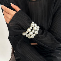 Thumbnail for Boho 3pcs Chunky Pearl Chain Stackable Bracelet Set - ArtGalleryZen