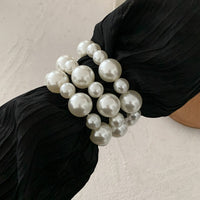 Thumbnail for Boho 3pcs Chunky Pearl Chain Stackable Bracelet Set - ArtGalleryZen