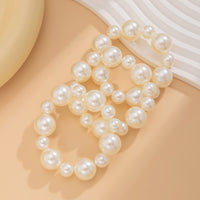 Thumbnail for Boho 3pcs Chunky Pearl Chain Stackable Bracelet Set - ArtGalleryZen