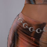 Thumbnail for Boho Chunky Gold Silver Tone Sun Moon Waist Chain - ArtGalleryZen