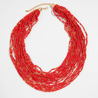 Thumbnail for Boho Chunky Layered Seed Beaded Chain Necklace - ArtGalleryZen